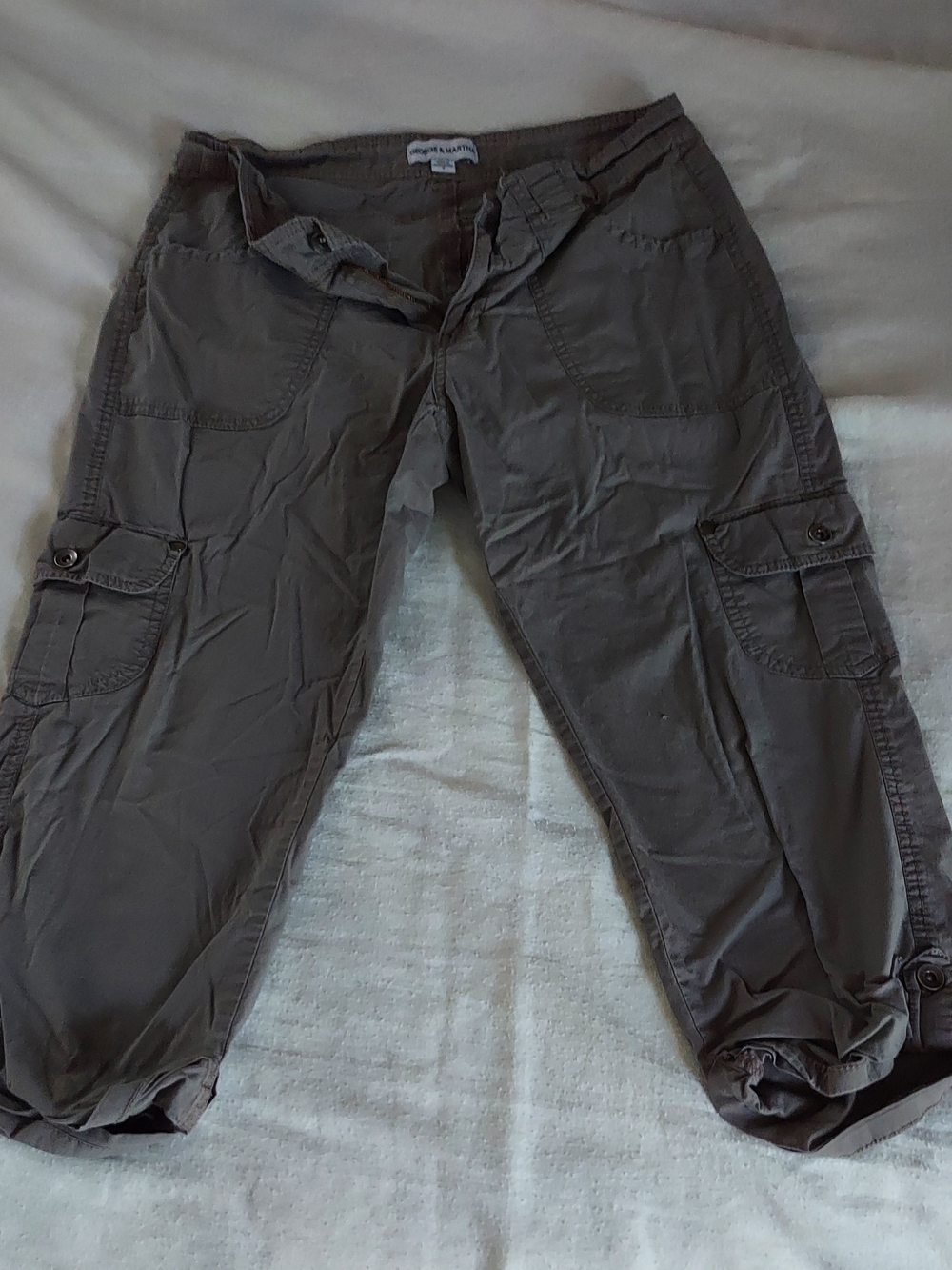 Casual Gray Utility Capris - Women